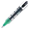 Uni-Ball Stick Roller Ball Pen, Fine 0.7mm, Evergreen Ink, Gray Barrel, PK12 60386